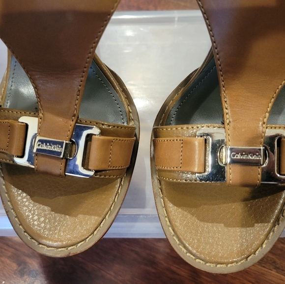 Calvin Klein Open Toe Heels Size 8 - Picture 9 of 10